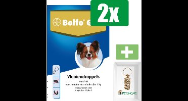 Bolfo Gold hond 40 4 pipetten - 2 Stuks - Inclusief PetsHome Goudkleurige Adreskoker
