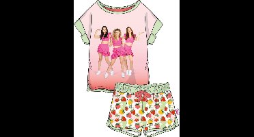 K3 Shortama/Pyjama Strawberry Roze/groen Maat 134/140