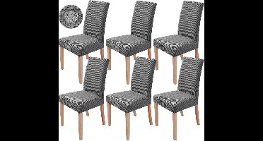 Goodivery ® Stretchbare Stoelhoezen voor Eetkamerstoelen - Set van 6 Waterdichte Beschermhoezen