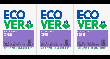 ECOVER Color Waspoeder Lavendel & Eucalyptus 3 x 16 wasbeurten - 3 x 1,2 Kg