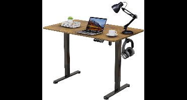 ApexArte® Zit Sta Bureau Elektrisch - Game Bureau - Verstelbaar - Bruin