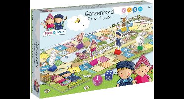 Fien & Teun ganzenbord - educatief peuter speelgoed - gezelschaps spel bordspel - boerderij thema - Bambolino Toys - Vanaf 4 jaar cadeautip