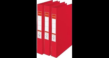 Esselte Ringband mappen/ordners - 3x - rood - A4 - opbergen - kantoorartikelen