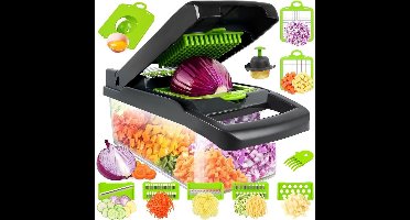 ApexArte® Groentesnijder - Mandoline Cutter - Hakmolen - Uiensnijder - Zwart