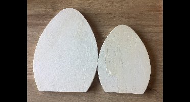 Flat wooden egg, 17×12,5×1,5cm