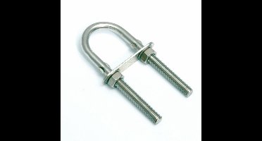 U-bout met contraplaat M8 x 100 mm RVS-304