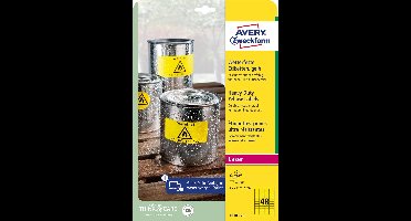 Laseretiket Avery 45 - 7x21 - 2mm geel 20 vel 48 etiketten per vel