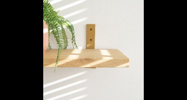 STERKSTAEL Vesta Goud - industriële plankdrager – geschikt voor een plank van 20 to 25 cm – kleur goud – incl. bevestigingsmateriaal - poedercoating – staal - 1 stuk