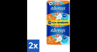 Always Ultra - Maandverband - Met Vleugels - Duo Verpakking - 20 Maandverbandjes - Voordeelverpakking - 2 stuks