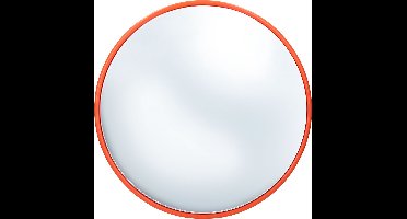 Verkeersspiegel rood, Ø 30 cm, met draaibare houder, vervaardigd van kunststof en frame van polypropyleen en staal