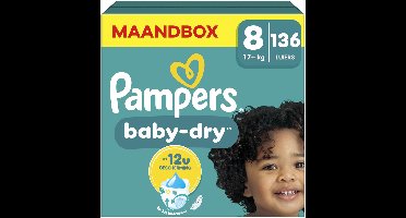 Pampers - Baby Dry - Maat 8 - Maandbox - 136 Stuks - 17+ KG