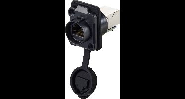 TRU COMPONENTS RJ45-inbouwbus, 2-gats flens TC-12770460 Invoerhulp voor RJ45 1 stuk(s)