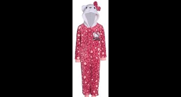 hello kitty onesie - met capuchon - lange mouw - kind - maat 104/110 - 100% polyester