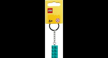 LEGO Sleutelhanger - Licht Blauwgroen Steentje - LEGO Blokje