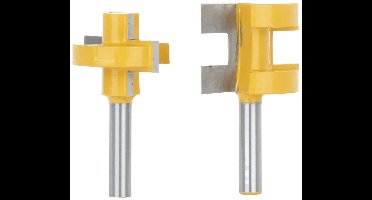 GEKO Freesbits - Multi-slot - 8mm schacht - 2 stuks - Carbide snijbladen