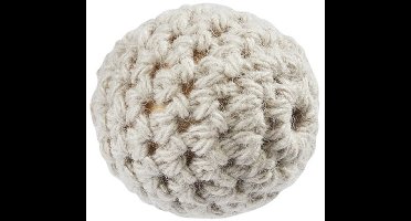 Gehaakte kraal voor speenketting 2pcs. x 20mm, Lichtgrijs