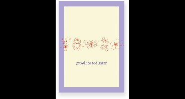 Poster 20x30 cm - Growth is not Linear - Lijntekening - Lila - Lichtgeel - Motivation - Natuur - Muurdecoratie - Wanddecoratie