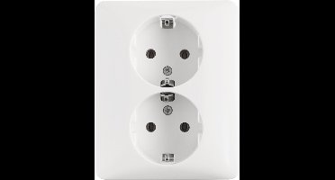 Peha Standard contactdoos inbouw - 2-voudig - randaarde - polarwit