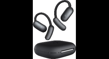 soundcore AeroFit 2 van Anker, open-ear hoofdtelefoon, aanpasbare oorhaak, stevige grip, diepe bas, Hi-Res draadloze audio, 42 uur speeltijd, Bluetooth 5.4, draadloos opladen, IP55, heldere oproepen