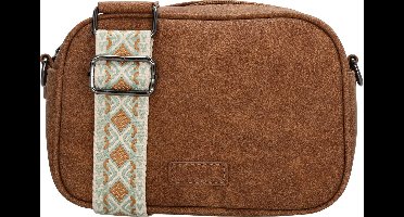 Beagles Malaga Schoudertas - Crossbody - Trendy Schouderband - Verstelbaar - Afneembaar - Praktisch - Dames Tas - Bruin