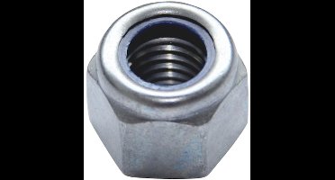 Wurth - ISO 7040 staal 8 zink-nikkel - Zeskantmoer met klemdeel (niet-metalen inzetstuk) ISO 7040, staal 8, zink-nikkel, zilver (ZNSHL) - x 500 st