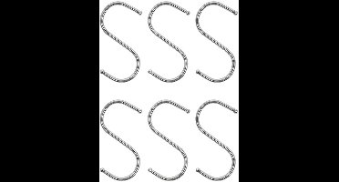 ProPlus ophanghaak - 18x- S-haak - 6.5 cm - hangers - kledinghaken / keukenhaak