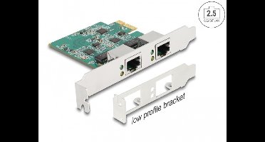 Delock PCI Express x1 Card to 2 x RJ45 2.5 Gigabit LAN RTL8125