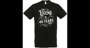 The Legend Is 40 Years Old T-shirt - Verjaardag en feest cadeau - Cadeau tip - 40 jaar cadeau - 40 jaar - 40 jaar - T-shirt - 1985 - Heren - Vader Cadeau - Maat M
