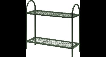 Pro Garden Plantenrek/plantentafel - groen - metaal - opvouwbaar - 60 x 22 x 58 cm