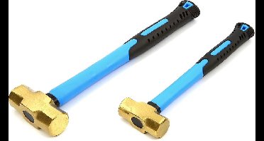 HBM 500 Gram Messing Hamer met Anti Slip Fiberglas Steel