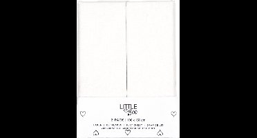 Little Boo Laken - Ledikant - Uni Wit - 2-pack - 100x150