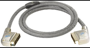 Big High-End 21-pins Scart kabel / nylon - 0,75 meter