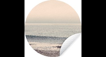 WallCircle - Muurstickers - Behangcirkel - Strand - Natuur - Landschap - Zee - ⌀ 30 cm - Muurcirkel - Zelfklevend - Ronde Behangsticker