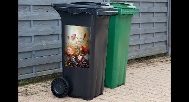 Container sticker Bloemen - Kunst - Natuur - Olieverf - 40x60 cm - Kliko sticker