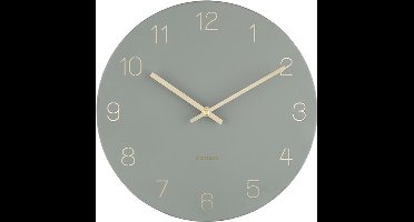 Karlsson Wandklok Charm - Gegraveerde cijfers Jungle Groen - Small - Ø30cm - Wandklok Scandinavisch