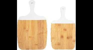 Present Time Snijplank set Gourmet - Wit - 23x38 cm - Modern,Scandinavisch