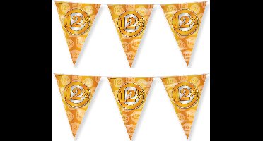 Paperdreams jubileum 12,5 jaar getrouwd vlaggetjes - 2x - 10m - folie