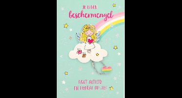 Depesche - Kinderkaart met de tekst "Je eigen beschermengel past altijd en ..." - mot. 055