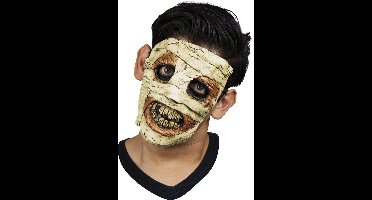 Partychimp Gezichts Masker Levende Mummie Halloween Masker voor bij Halloween Kostuum Volwassenen - Latex - One-Size