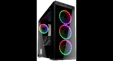 Kolink Horizon - Midtowermodel ATX - Gehard Glas - RGB - zwart