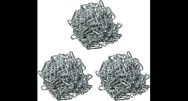 Benson Ketting / voetkettingen / kettingschakels - 3x - staal - 3 m - 6 mm - Handelsketting