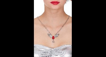 Ketting steen vleermuis - Zilver - Halloween