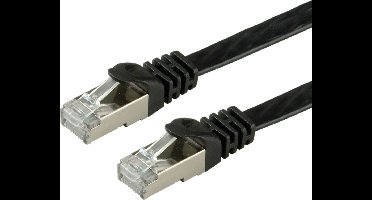 VALUE patchkabel Cat.6 (Klasse E) FTP, extra plat, zwart, 1 m