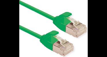 ROLINE F/UTP DataCenter Patchkabel Cat.6A (Class EA), LSOH, extra dun, groen, 2 m