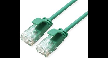 ROLINE UTP Data Center Patchkabel Cat.6A (Class EA), LSOH, extra dun, groen, 0,5 m