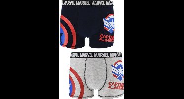 Original Marvel Avengers Captain America heren boxershorts two-pack set - maat M - onderbroek 2-pack premium comfort