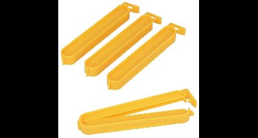 Clips on zakjes dicht te maken Metaltex Groot Polypropyleen (4 Onderdelen)