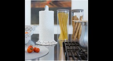 Stefanplast Keukenrolhouder Tosca 17,5 X 30 Cm Wit/taupe