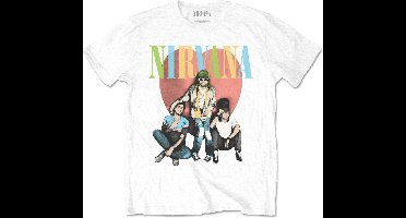 Nirvana - Trapper Hat Heren T-shirt - L - Wit