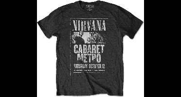 Nirvana - Cabaret Metro Heren T-shirt - 2XL - Zwart